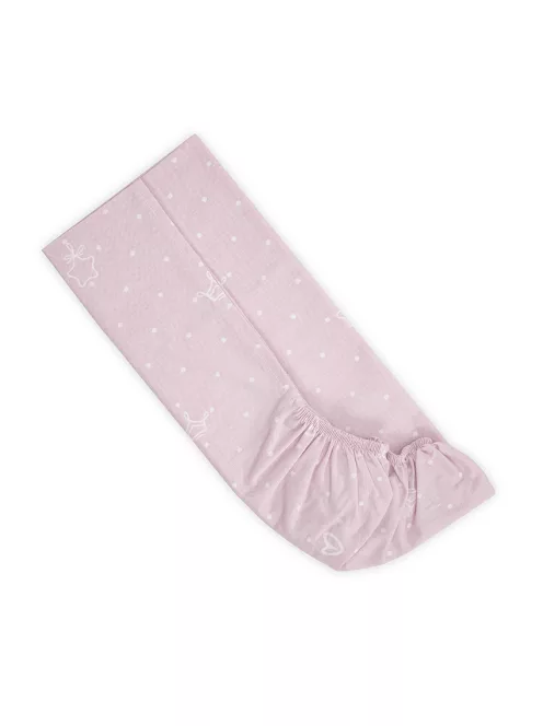 Lorelli gumis lepedő 90x50 cm mózeskosárba - pink