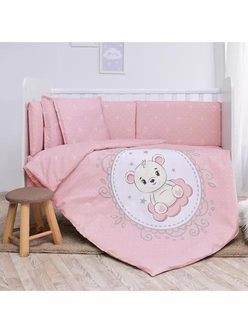 Lorelli Sunny 5 részes ágynemű garnitúra - Little Bear Pink