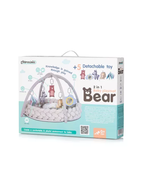 Chipolino 2az1-ben játszószőnyeg és játszófészek - Bear