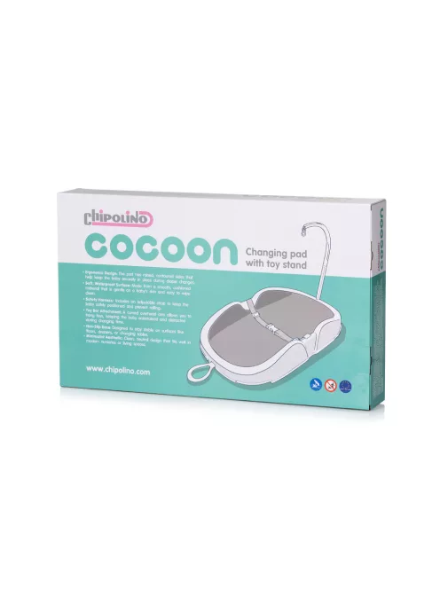 Chipolino Cocoon pelenkázó lap játéktartóval - platinum