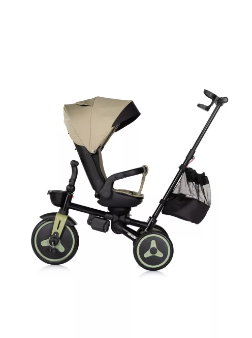 Chipolino Twisfold összecsukható tricikli 360° forgatható üléssel - olive green