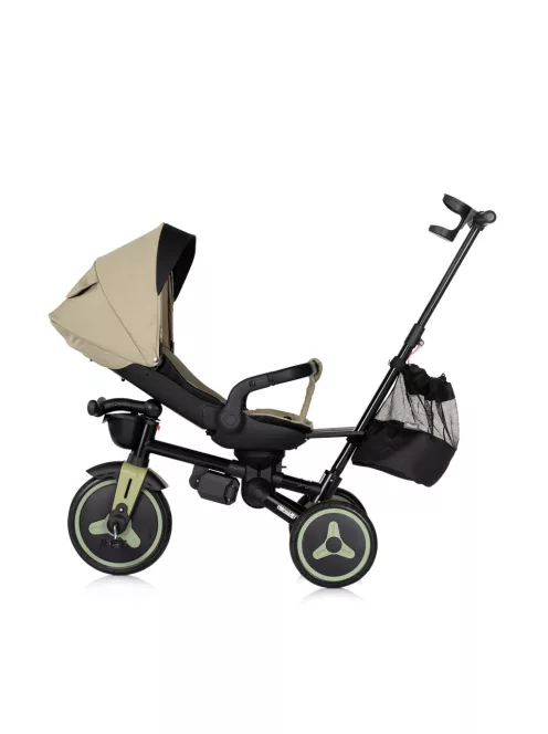 Chipolino Twisfold összecsukható tricikli 360° forgatható üléssel - olive green