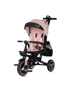   Chipolino Twisfold összecsukható tricikli 360° forgatható üléssel - powder pink