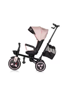   Chipolino Twisfold összecsukható tricikli 360° forgatható üléssel - powder pink