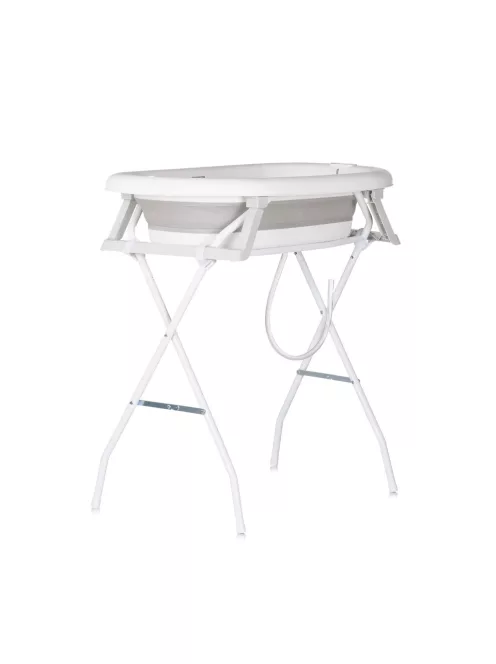 Chipolino Mini Spa kád fürdetőmatraccal és állvánnyal 78 cm - grey