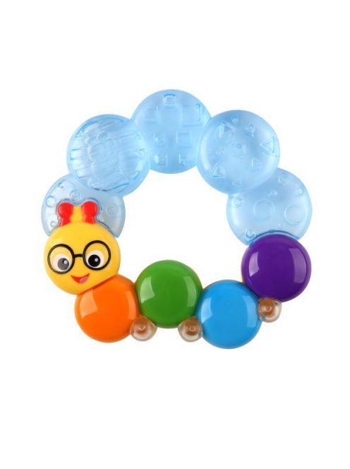 Baby Einstein vízzel töltött rágóka, Teether-pillar, kék, 3 hó+