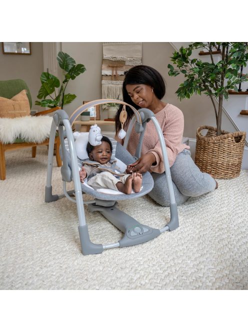 INGENUITY Átalakítható utazó hinta dallamokkal Bella Teddy™ 0m+ 9kg-ig