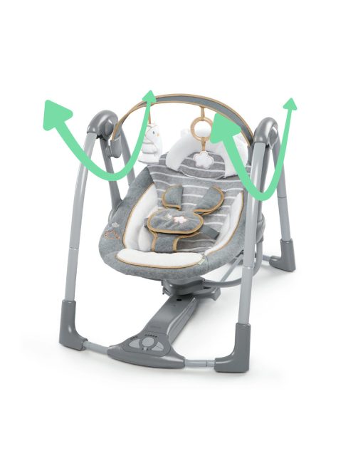 INGENUITY Átalakítható utazó hinta dallamokkal Bella Teddy™ 0m+ 9kg-ig