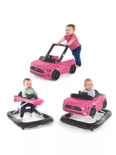   Bright Starts Bébikomp, 3in1 Ford Mustang, Pink, 6 hó+, 12 kg-ig