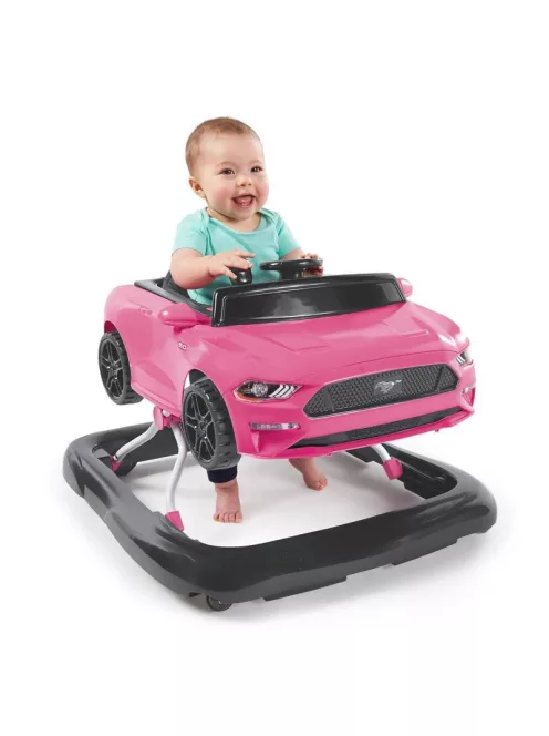 Bright Starts Bébikomp, 3in1 Ford Mustang, Pink, 6 hó+, 12 kg-ig