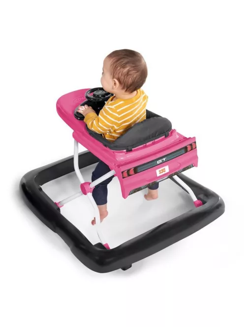 Bright Starts Bébikomp, 3in1 Ford Mustang, Pink, 6 hó+, 12 kg-ig