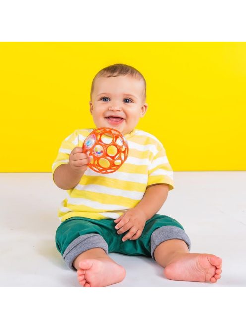 OBALL Csörgő játék, 10 cm, narancs, új, 0 hó+