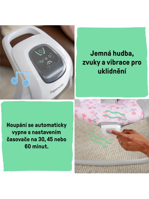 INGENUITY Rezgő hinta dallamokkal Cassidy 0+m, 9 kg-ig