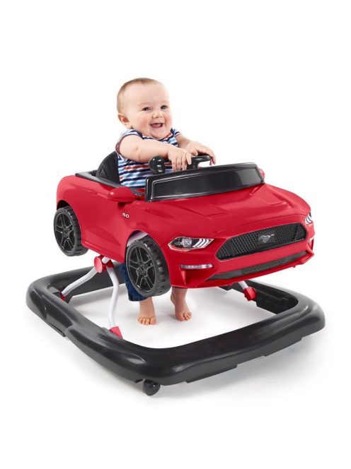 Bright Starts Bébikomp, 3in1 Ford Mustang, Red, 6 hó+, 12 kg-ig