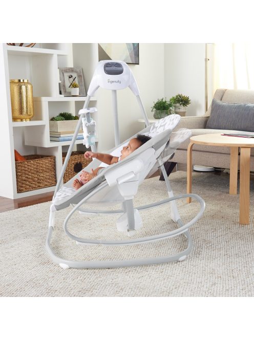 INGENUITY Nagy hinta rezgő hintaszékkel és dallamokkal, USB, 2in1 Raylan, 0 hó+, 9 kg-ig