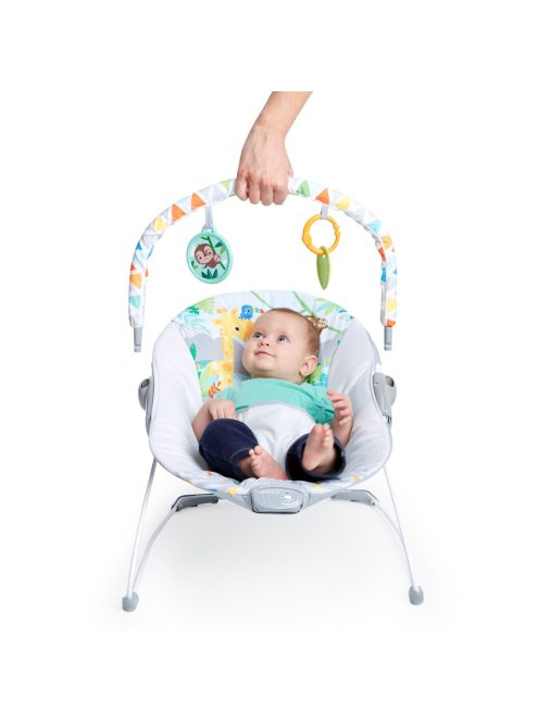 Bright Starts Rezgő pihenőszék, Safari Fun™, 0 hó+, 9 kg-ig