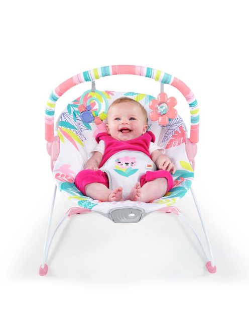 Bright Starts Rezgő pihenőszék, Flamingo Vibes™, 0 hó+, 9 kg-ig