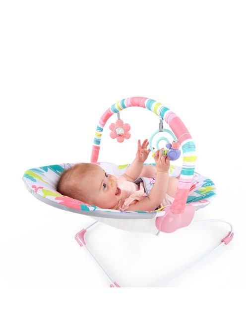 Bright Starts Rezgő pihenőszék, Flamingo Vibes™, 0 hó+, 9 kg-ig