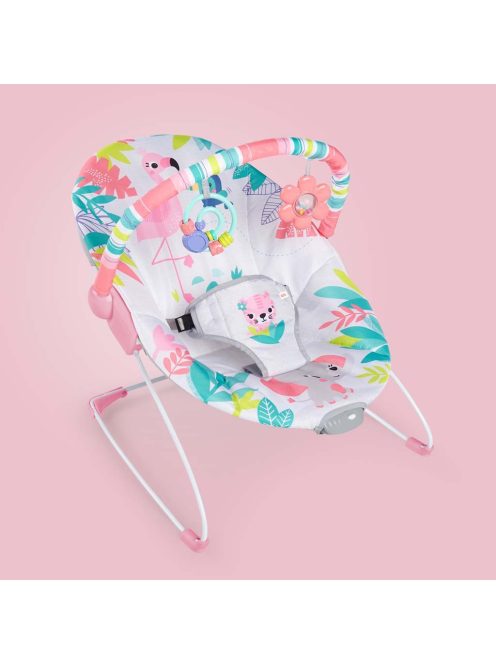 Bright Starts Rezgő pihenőszék, Flamingo Vibes™, 0 hó+, 9 kg-ig