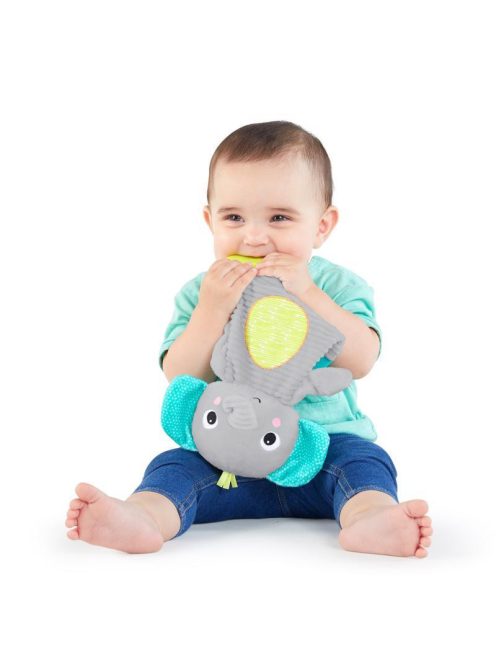 Bright Starts Játék - rágóka, Snuggle&Teethe, elefánt, 0 hó+