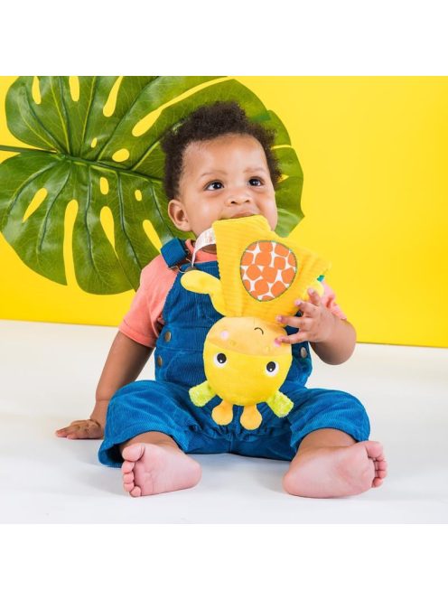 Bright Starts Játék - rágóka, Snuggle&Teethe, zsiráf, 0 hó+