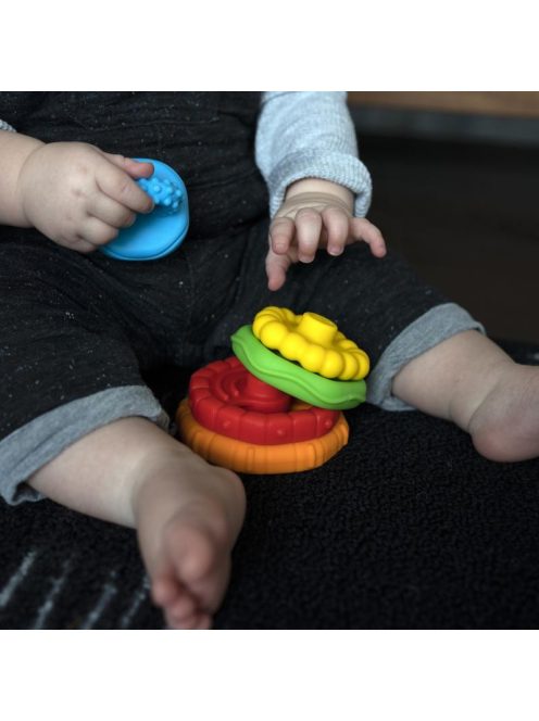 Baby Einstein Rágóka építőjáték, 2in1 Stack & Teethe™, 0 hó+