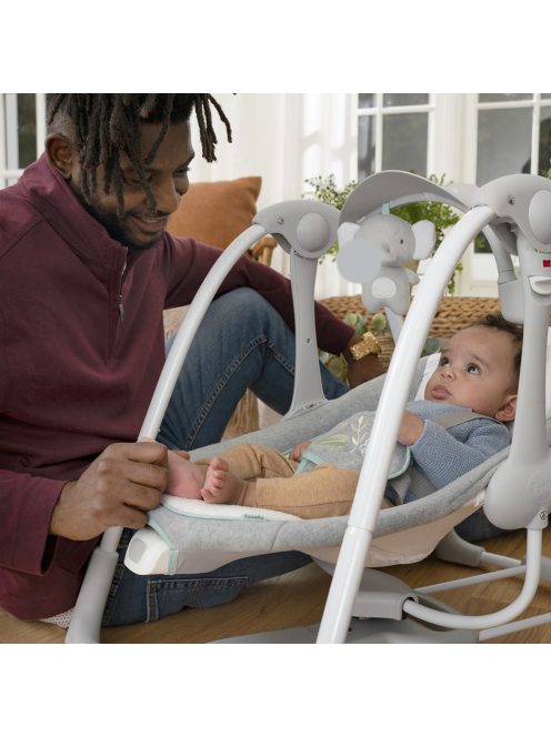 INGENUITY Átalakítható rezgő hinta dallamokkal és adapterrel, Swell™, 2in1, 0 hó+, 9 kg-ig