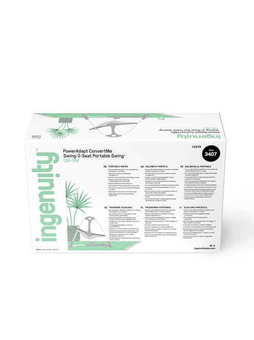 INGENUITY Átalakítható rezgő hinta dallamokkal és adapterrel, Swell™, 2in1, 0 hó+, 9 kg-ig