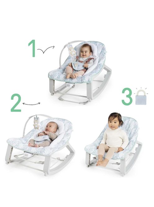 INGENUITY Keep Cozy rezgő pihenőszék 3 az 1-ben 18kg-ig - Spruce