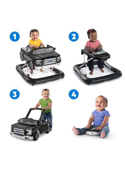 Bright Starts Bébikomp, 4in1 Ford F-150 Agate, Black, 6 hó+, 12 kg