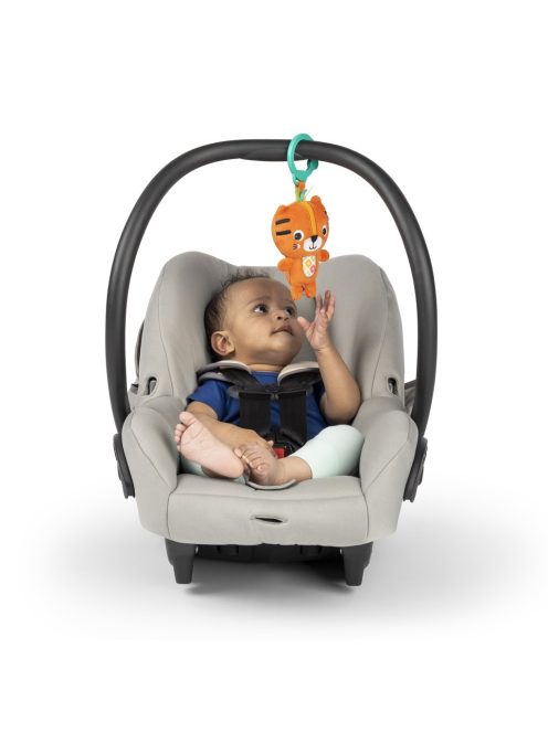 Bright Starts Plüss csörgő tigris C-karikán, Jingle Joy™, 0 hó+