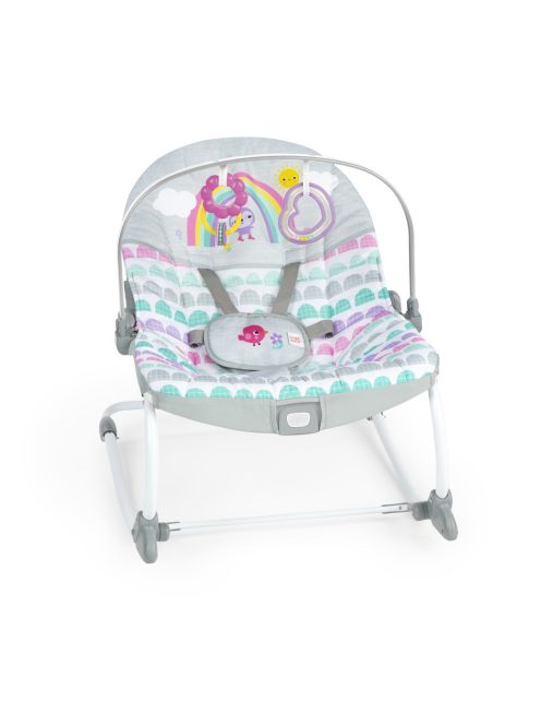 Bright Starts Rezgő hintaszék, Rosy Rainbow™, 0 hó+ 18 kg-ig