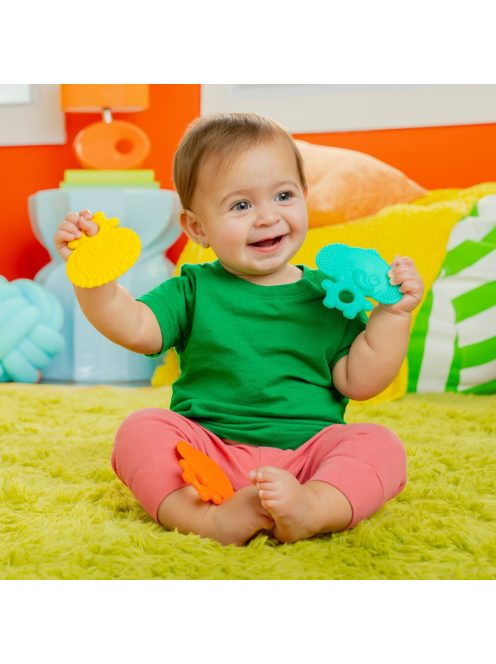 Bright Starts 3 db rágóka, Gummy Buddies™, 3 hó+