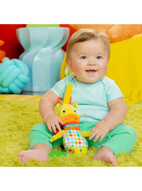 Bright Starts C-karikán játék dallamokkal, zsiráf, Pull Play & Boogie™, 0 hó+