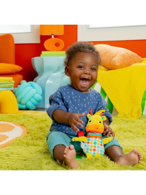 Bright Starts C-karikán játék dallamokkal, zsiráf, Pull Play & Boogie™, 0 hó+