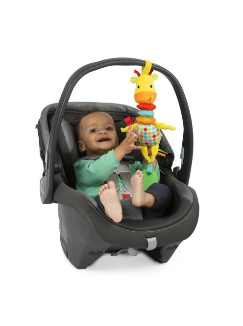 Bright Starts C-karikán játék dallamokkal, zsiráf, Pull Play & Boogie™, 0 hó+