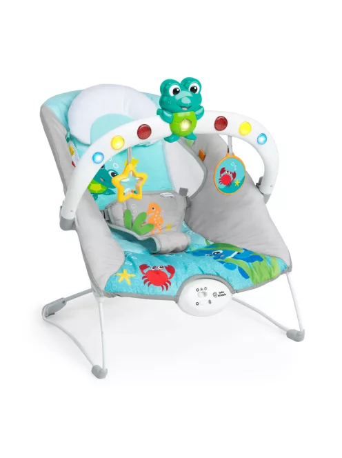 Baby Einstein Zenélő rezgő pihenőszék fényekkel Kick to It Neptune 9 kg-ig