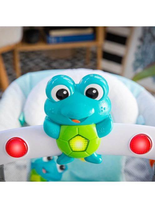BABY EINSTEIN Zenélő rezgő pihenőszék fényekkel Kick to It Neptune 9 kg-ig