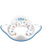 Maltex Puha WC szűkítő fogantyúval, Hupikék törpikék, white