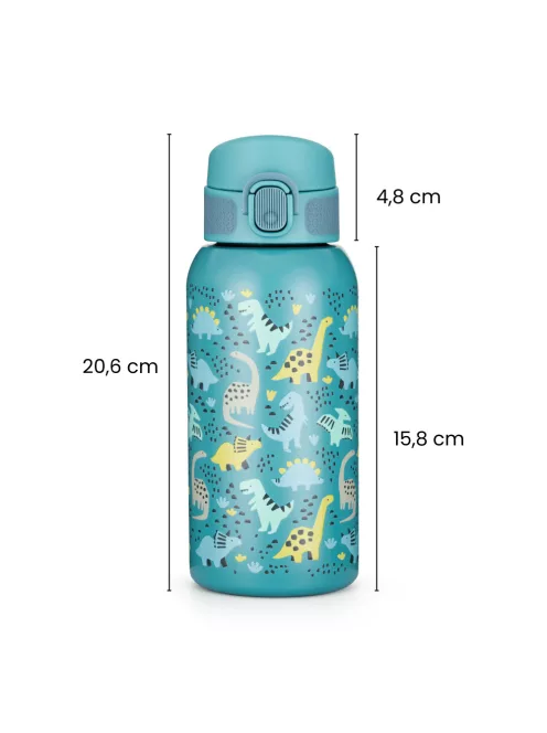 Petite&Mars Rozsdamentes acél termoszpalack ivócsőrrel 500 ml Dino Park 36m+