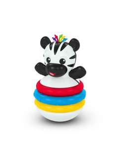   Baby Einstein Rágóka építőjáték, zebra Stack & Wobble Zen™, 3 hó+