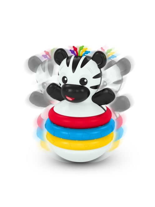 Baby Einstein Rágóka építőjáték, zebra Stack & Wobble Zen™, 3 hó+