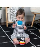 Baby Einstein Rágóka építőjáték, zebra Stack & Wobble Zen™, 3 hó+