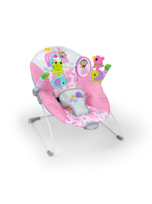 Bright Starts Rezgő pihenőszék, Pink Paradise™, 0 hó+, 9 kg-ig