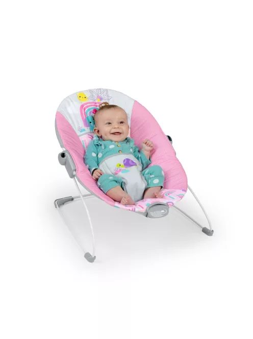 Bright Starts Rezgő pihenőszék, Pink Paradise™, 0 hó+, 9 kg-ig