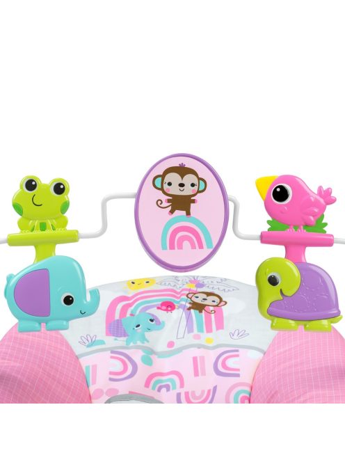 Bright Starts Rezgő pihenőszék, Pink Paradise™, 0 hó+, 9 kg-ig