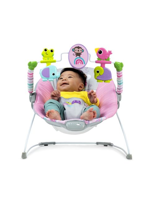 Bright Starts Rezgő pihenőszék, Pink Paradise™, 0 hó+, 9 kg-ig