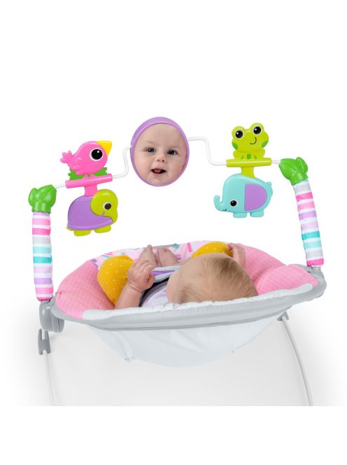 Bright Starts Rezgő pihenőszék, Pink Paradise™, 0 hó+, 9 kg-ig