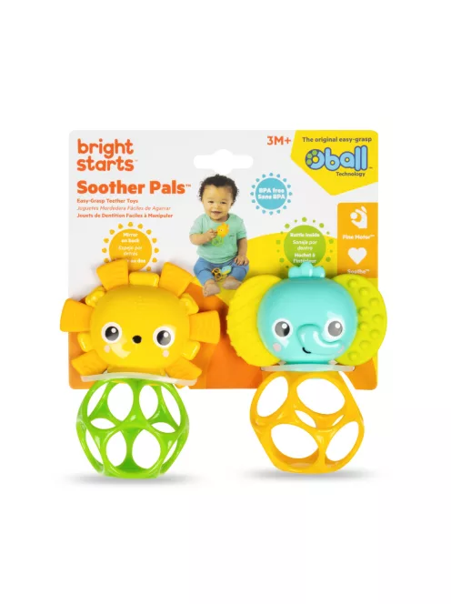 OBALL Játék, rágóka, Soother Pals™, Easy-Grasp, 2 db, 3 hó+