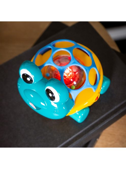 Oball Autó és csörgő, 2in1 Curious Car, teknős, Neptune™, 3 hó+